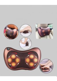 Resim Çok Fonksiyonlu Boyun Bel Sırt Masaj Yastığı Araç İçi Uyumlu 