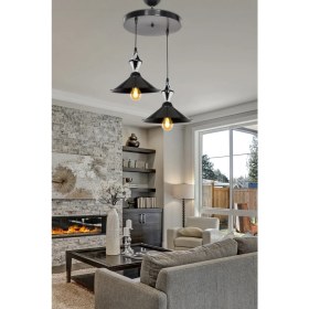 Resim Lumen İstanbul Maya Karo Siyah/krom 