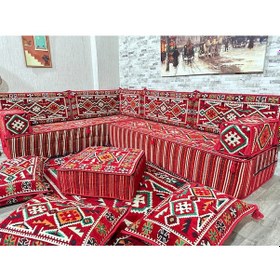 Resim Coton Şark Köşesi 30cm Yüksekliğinde Minder Takımı 