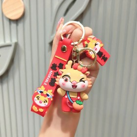 Resim OEMG Yıl Maskotu Karikatür Çekicilik Anahtarlık Kolye Bebek Karikatür Hediyeler (Yurt Dışından) 