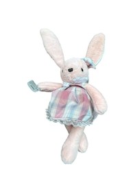 Resim Kulaklı Elbiseli Tavşan Uyku Arkadaşım Peluş Oyuncak 55 Cm Pembe 