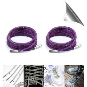 Resim Airyfoot Kristal Taşlı Parlak Taşlı Ayakkabı Bağcığı 100 cm 1 Çift 