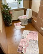 Resim Monisso B_107_1 Kaymaz Deri Taban Üçlü Banyo Seti, Makinada Yıkanabilir, A Kalite Ürün 