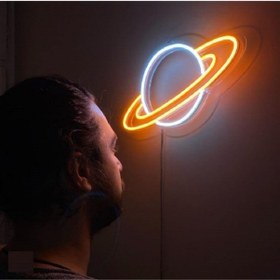 Resim Neon Led Lupiter Gece Lambası Renkli 