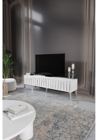 Resim 180 CM DUBAİ MDF MEBRAN KAPAK BEYAZ GÜMÜŞ 