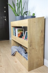 Resim CARNİELLA Floransa Bebek - Çocuk Odası Çok Amaçlı Bölmeli Oyuncak Dolap, Kitaplık, Mutfak Dolabı 