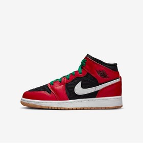 Resim Nike Jordan 1 Mid Se Christmas (GS) - Dq8418-006 Kadın Jordan Spor Ayakkabısı 