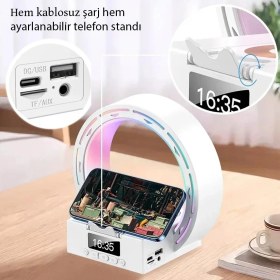 Resim Magicvoice Mv-25163 Bluetooth Taşınabilir Hoparlör Kablosuz Telefon Standlı Şarjlı 