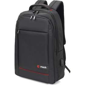Resim Mack Mcc-007 17.3" Offıce Usb Girişli Notebook Sırt Çantası Siyah Bej - Siyah 