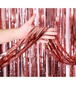 Resim TE Dükkan Rose Gold Püsküllü Kapı Perdesi 