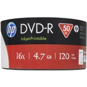 Resim HP DVD-R Inkjet-Printable 16x 4.7GB 50 Pack 