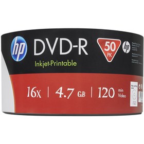 Resim HP DVD-R Inkjet-Printable 16x 4.7GB 50 Pack 
