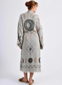 Resim Brandsmithshop Gri- Kahverengi Sun Kimono Çok Renkli 