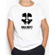 Resim Call Of Duty Black Ghosts Beyaz Çocuk Tişört Beyaz 