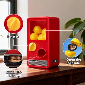 Resim Personalized Musical Gachapon Surprise Box - Vintage Mini Jukebox - Klein Blue / 5 Capsules (Photo + Music Customization) 