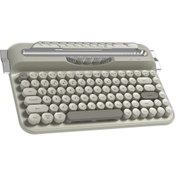 Resim Coverzone Retro Daktilo Klavye Bluetooth & 2.4G, Standlı, Yuvarlak Tuşlu, Ergonomik, Sessiz AJAZZ AF84 