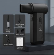 Resim rigour 130.000 Rpm Turbo Fan | Kablosuz Şarjlı Üfleyici | Araç Içi Temizlik & Mangal Yakma Makinesi f72 