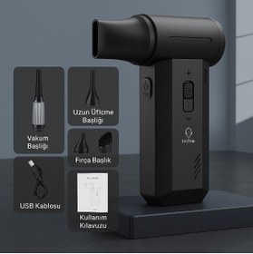 Resim rigour 130.000 Rpm Turbo Fan | Kablosuz Şarjlı Üfleyici | Araç Içi Temizlik & Mangal Yakma Makinesi f72 