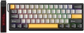 Resim Aula Win60 He Max Manyetik Klavye Rapid Trigger Wing Chun Switch 8000Hz RGB TKL Hot Swap Oyuncu Klavyesi Sarı 