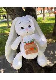 Resim Amigurimi Uyku Arkadaşı Tavşan Beyaz - Krem 