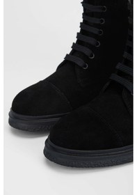 Resim Tamer Tanca Kadın Hakiki Deri Siyah Süet Casual Bot 824 7007 Bn Bot Sk23/24 Sıyah Suet Siyah 