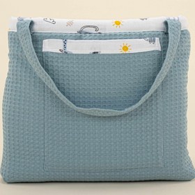 Resim Bebek Bakım Çantası - Petrol Mavisi Petek - Mavi Canlılar 