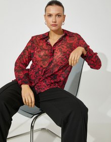 Resim Uzun Kollu Şifon Gömlek Düğmeli 