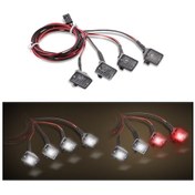 Resim Kosona 1:10 Rc Tırmanma Aracı İçin 4 Led Beyaz Işıklı Kare Tavan Aydınlatma Seti 