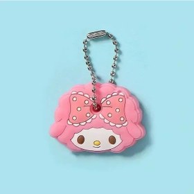 Resim Mınıso 46 Modelli Toptan Anime Anahtarlık Kapağı - Minnie Karikatür Taşınabilir Anahtarlık Tutucu Turuncu Gri 