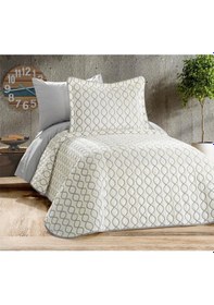 Resim Brillance Tek Kişilik Yatak Örtüsü Krem Gri Gri 