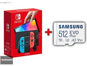 Resim Nintendo Switch Oled 64 GB YD + SSD | Kırmızı - Mavi 