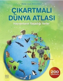 Resim Çıkartmalı Dünya Atlası: Hayvanların Yaşadığı Yerler - Ruth Brocklehurst - 1001 Çiçek 
