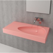 Resim Bocchi Etna Etajerli Lavabo 90 Cm Mat Somon 1115-032-0125 