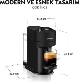 Resim Nespresso Vertuo Next Mat Siyah Kahve Makinesi 