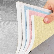 Resim Modern Geometrik Kendinden Yapışkan Duvar Çıkartmaları, Termal Yalıtım Köpük Panelleri, Plastik Yüzey, Mat Bitiş, Yıkanabilir, Tek Kullanımlık, Dikdörtgen Şekil, 4.5mm/9mm Kalınlık 