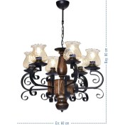 Resim Trendylight Kral 6 Lı Siyah Ahşap Modern Ahşap 