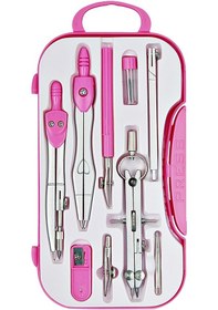 Resim Brons Trilinli Metal Pergel Seti Pembe 