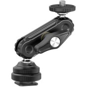 Resim ulanzi R098 Double Ball Head Magic Arm (1/4"-20 ve Cold Shoe) 