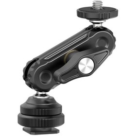 Resim ulanzi R098 Double Ball Head Magic Arm (1/4"-20 ve Cold Shoe) 
