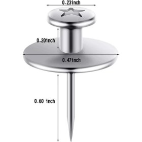 Resim Dadata 60 Pack Gümüş Çift Başlı Resim Asma Çiviler Resim Tırnakları Duvar Asma Için Çakalar Asmak Için Duvar Pimleri (Yurt Dışından) 