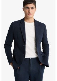Resim Defacto Slim Fit Dar Kesim Blazer Ceket F7690ax25aunv64 Lacivert 