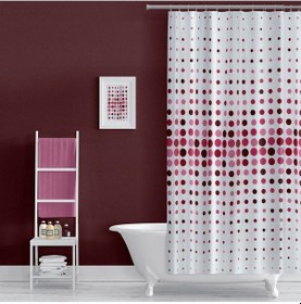 Resim Banyo Perdesi Pembe 1x180x200, Perde Borusu Askı Aparatı Köşe Boru Beyaz Hediyeli, Duş Perdesi Seti Çok Renkli 