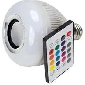 Resim Music Bulb Bluetooth Hoparlör Akıllı LED Ampul Lamba 