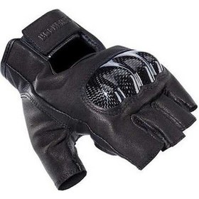 Resim Jokmae Deri Motosiklet Eldiveni - Retro Kısa Parmak Siyah Tasarım, Kullanıcı Dostu 
