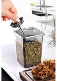 Resim Ny Home 6'lı Kendinden Kaşıklı Baharatlık Seti Antrasit - Gri 