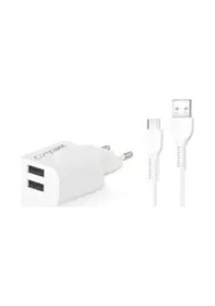 Resim Compaxe Çift Usb Girişli Micro-usb Uyumlu Kablolu Set Cta-521dumb24 