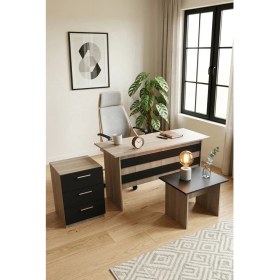 Resim Robin Home Verona Abc Ofis Büro Masa Takımı Ofis Masası + Keson + Ofis Sehpası 