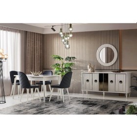 Resim Bahar Mdf Yemek Odası Takımı Aytaşı 