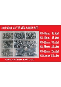 Resim M3 Vida Somun Seti-310 Ad. Metrik 3 Mm. 