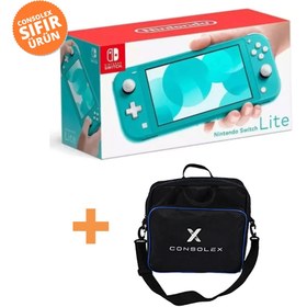 Resim Nintendo EPD N Switch Lite Turkuaz Oyun Konsolu ConsoleX Taşıma Çantası Hediyeli 